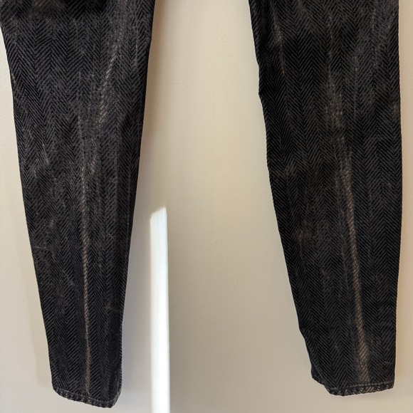 J Brand Women's Black Herringbone Skinny Leg Jeans Size 28 Grunge Goth Indie - Picture 7 of 13